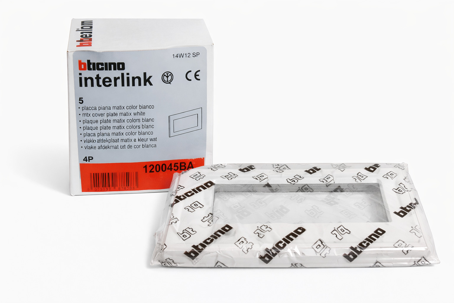 bticino-interlink-placca-piana-4-posti-matix-cod-120045ba-ean-8012199678221